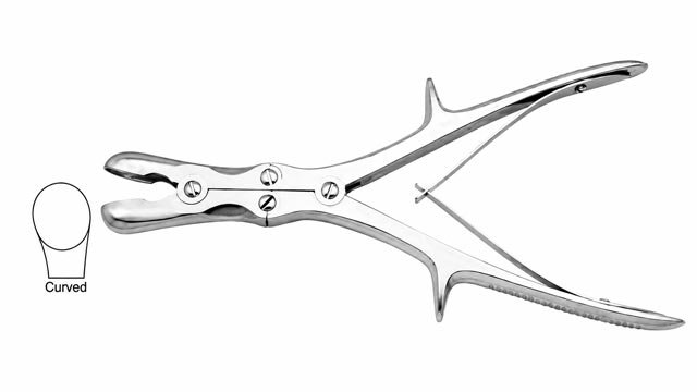Stille-Luer Bone Nibbler Double action Curved 220mm