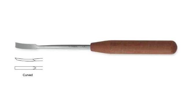 Bone Raspatory with Tufnol Handle Curved 3mm Width 6mm Width