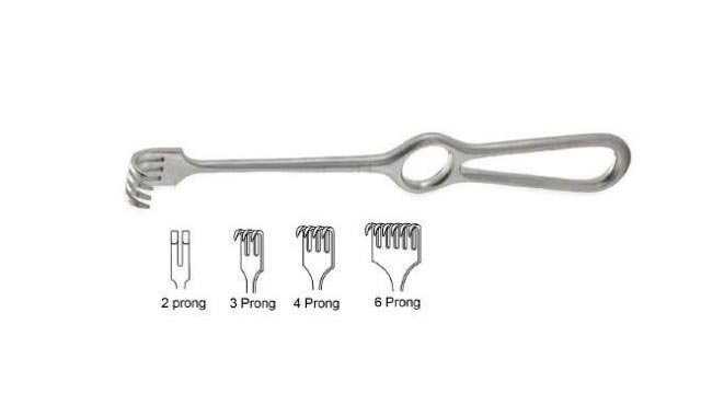 Volkmann Catspaw Retractor 215mm 2 Prong 3 Prong 4 Prong 6 Prong